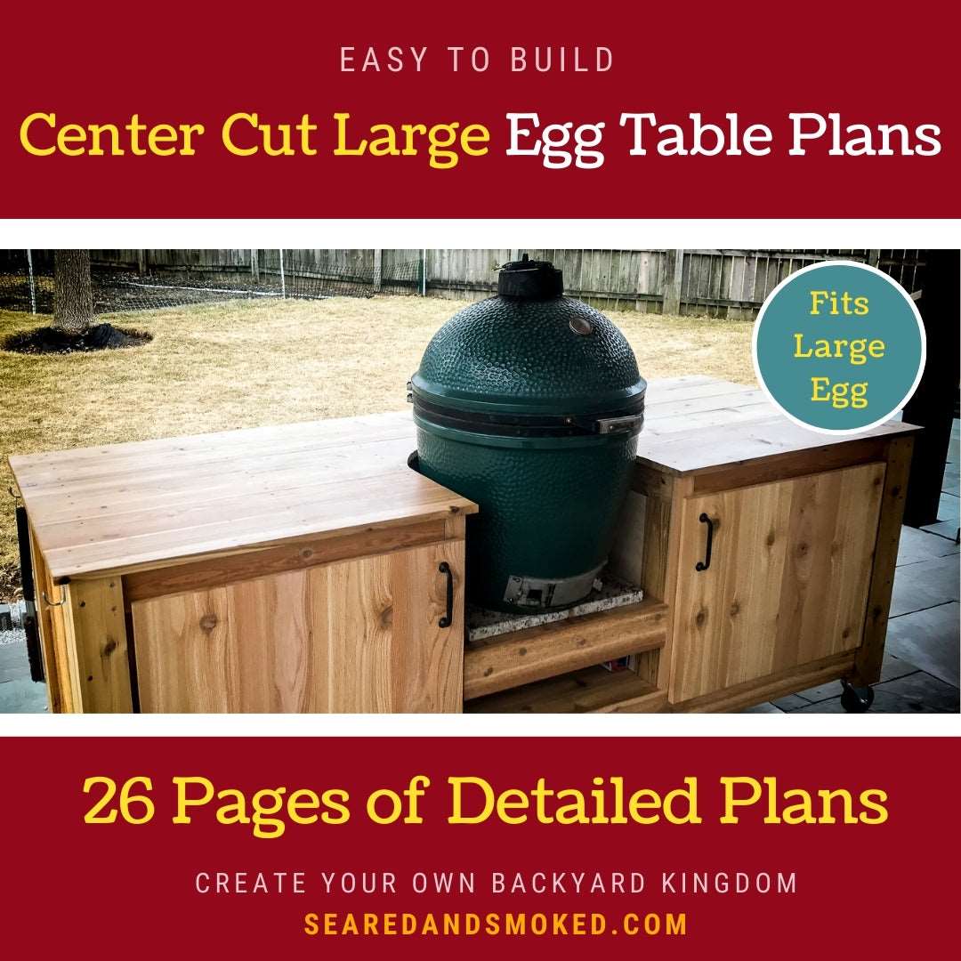 Center Cut Large Green Egg Table Plans - Fits Large Kamados