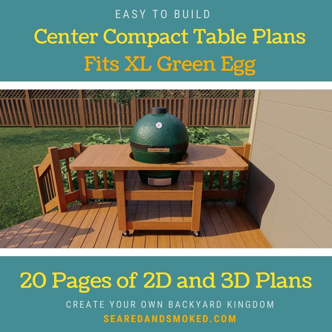 Modern Compact XL Green Egg Table for X-Large Eggs