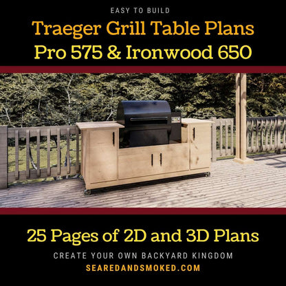 Traeger Grill Table Plans for 575 Pro or Ironwood 650