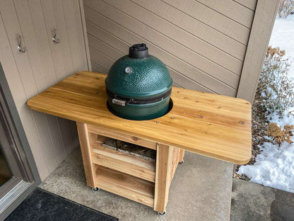 Modern Compact Big Green Egg Table for Large Eggs