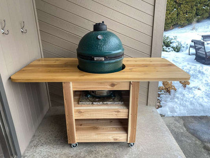 Modern Compact Big Green Egg Table for Large Eggs