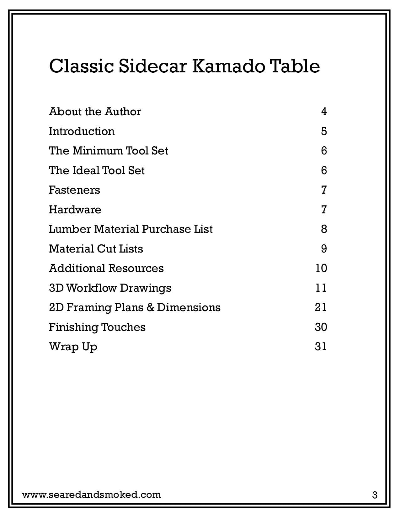 Classic Sidecar Grill Table Plans for XL Green Eggs